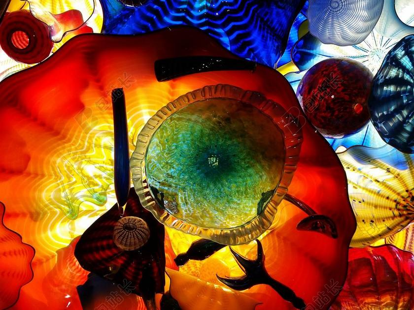 彩色艺术创意彩色的玻璃艺术背景图片