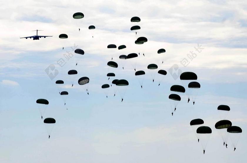 费耶特维尔 北卡罗莱纳州 天空 云 跳伞 机载 军队 军事