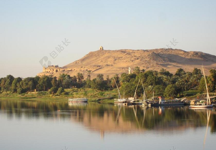 尼罗河流域 尼罗河 里弗赛德 河 沙漠 埃及 撒哈拉