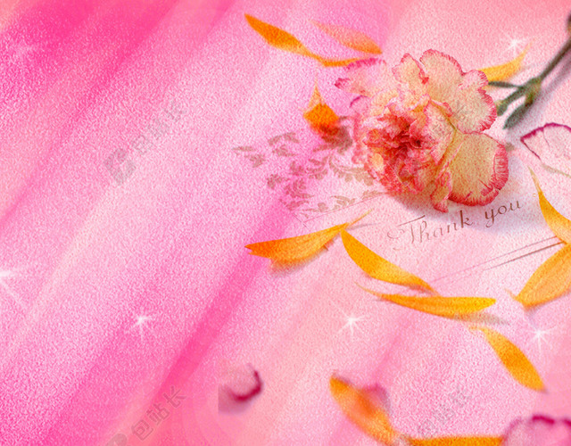 小清新粉色手绘花卉展板海报背景图