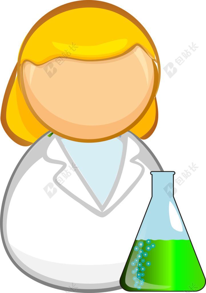 白色广告时尚简约化学实验背景图片