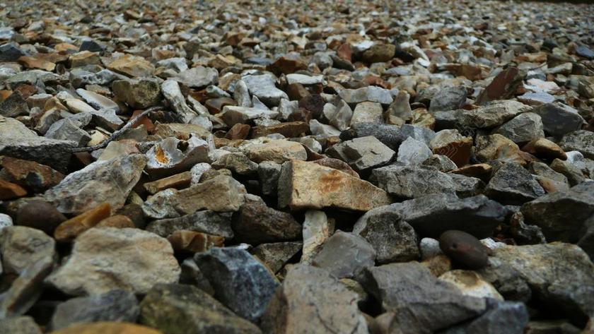 路 碎石 砂砾 压载 金属 石头