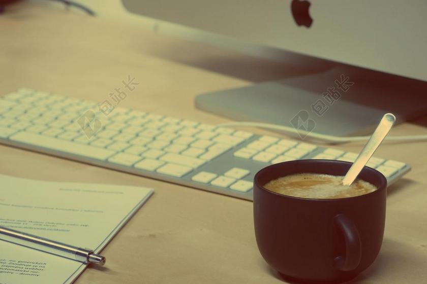咖啡 拿铁咖啡 卡布奇诺 MAC 计算机 桌面 键盘 论文