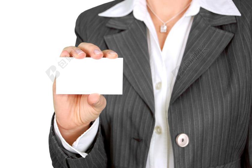 白色广告时尚简约名片背景图片
