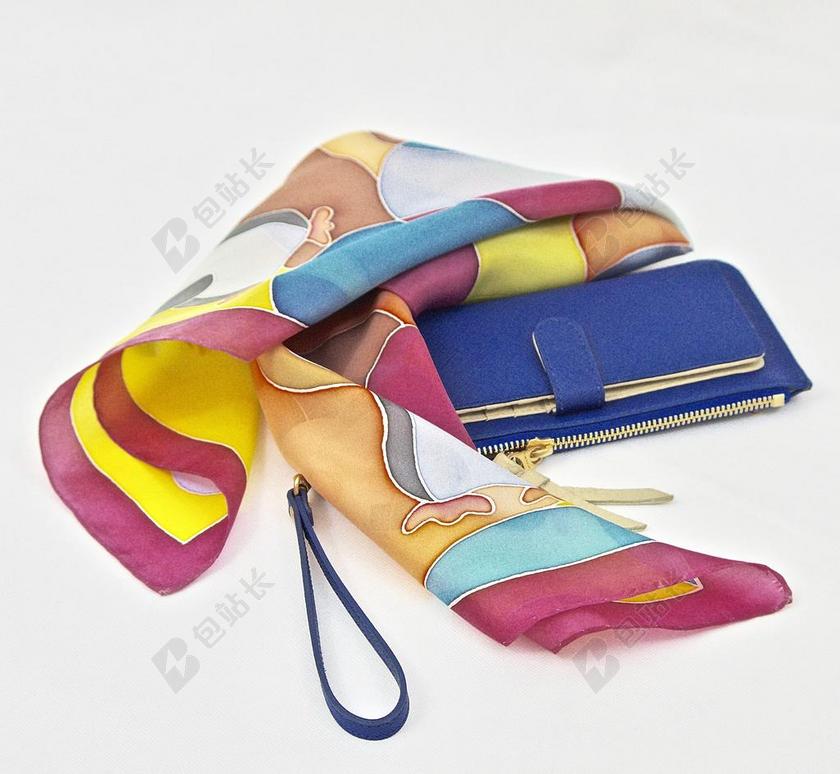 时尚围巾女手工艺品针织品背景图片