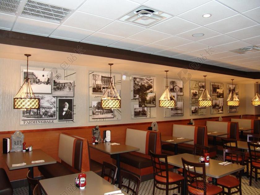 小餐馆 餐厅 表 椅子 市民 空