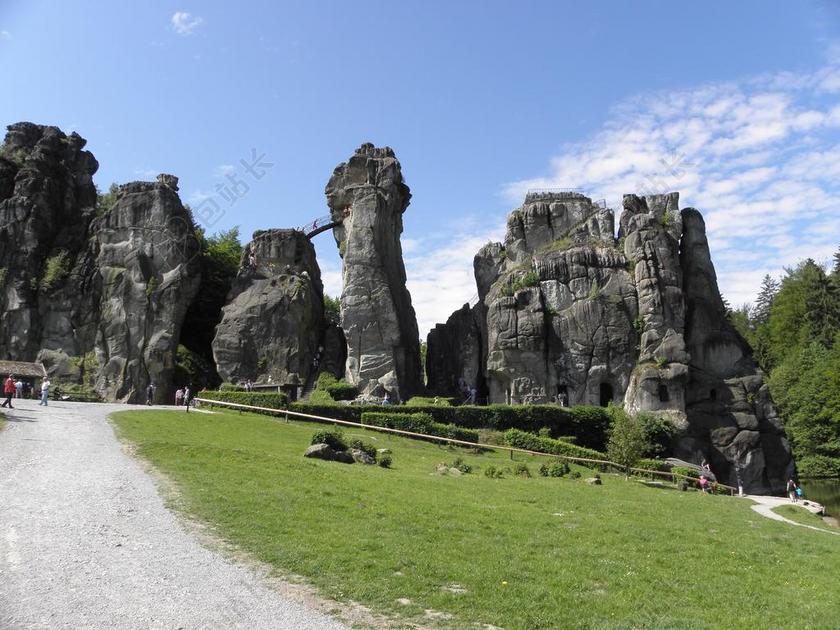 EXTERNSTEINE 德国 假日 岩石 旅游