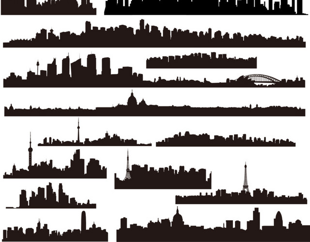 世界城市建筑剪影