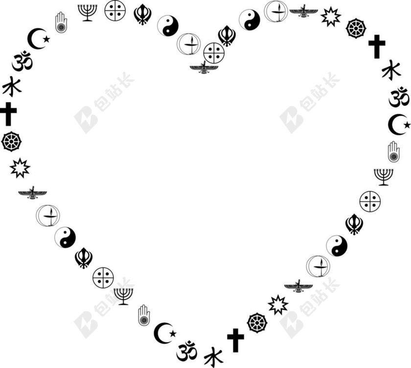 宗教的爱心背景图片