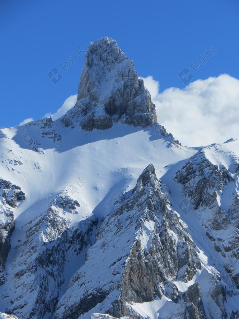 雪 山 雪景 冬天风景 首脑会议 山高