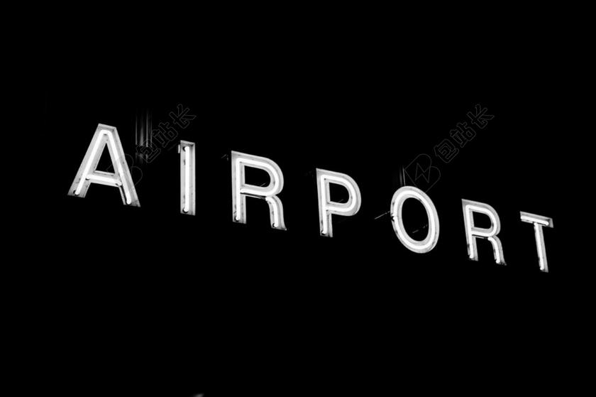 机场 航空 迹象 夜 业务 飞行 商业 领导