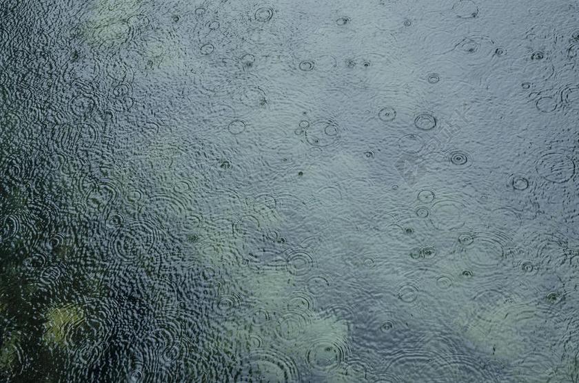 绿色自然下雨圈圈风景户外背景图片