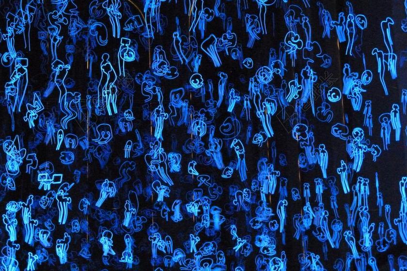 艺术 符号 蓝色 数字 克雷姆斯 展览 安装