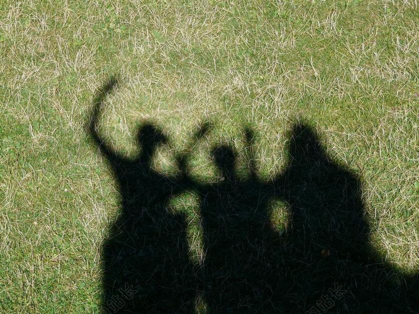 绿色人纹理绿色上的人影背景图片