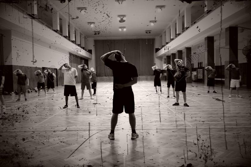 热身 锻炼 男人 团队 训练