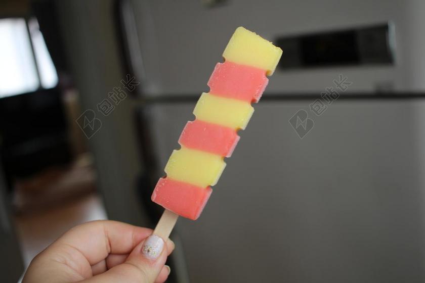 彩色食品清凉冰淇淋夏天背景图片