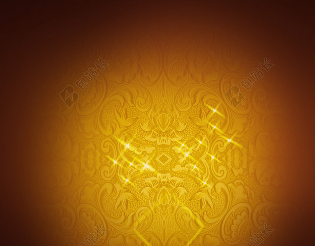 金色古典花纹主图背景素材