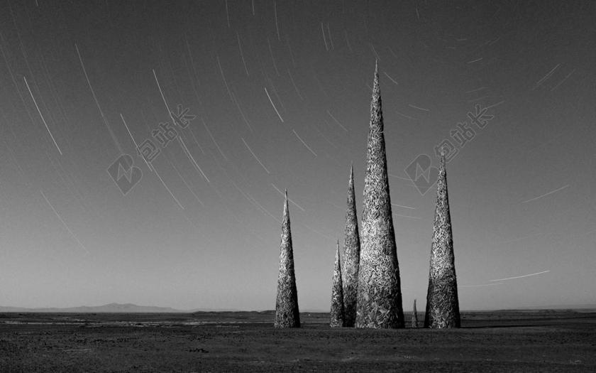 黑色流星建筑背景图片