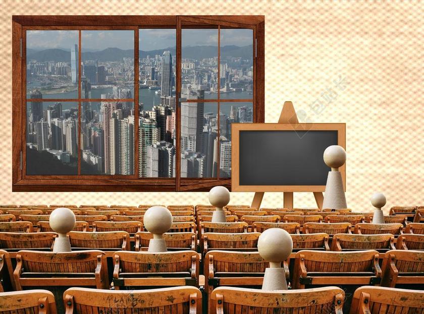 建筑简约演讲厅的设计背景图片