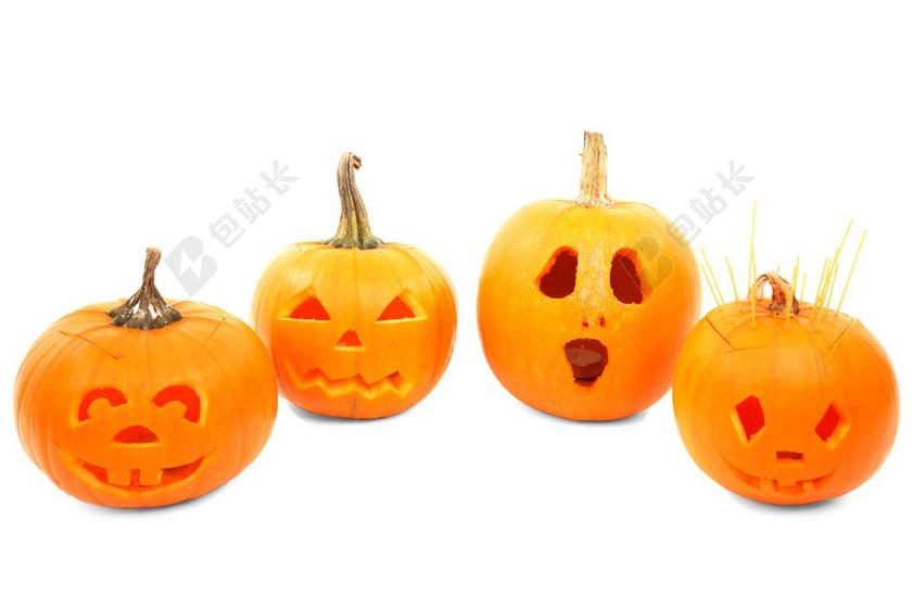 橙色南瓜灯万圣节西方传统背景图片