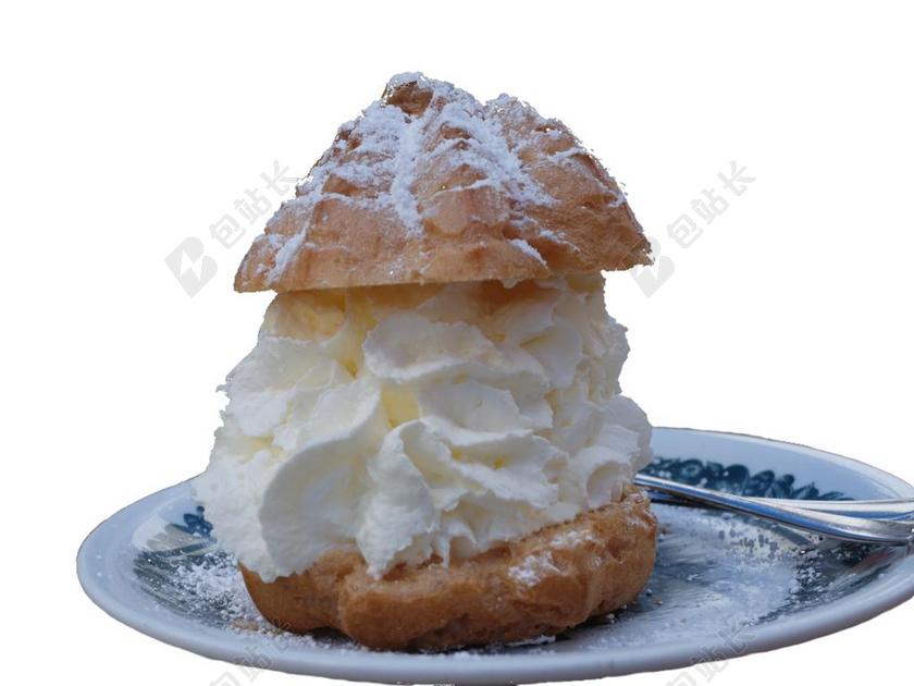 透明 透明背景 奶油泡芙 奶油 蛋糕 甜 卡路里