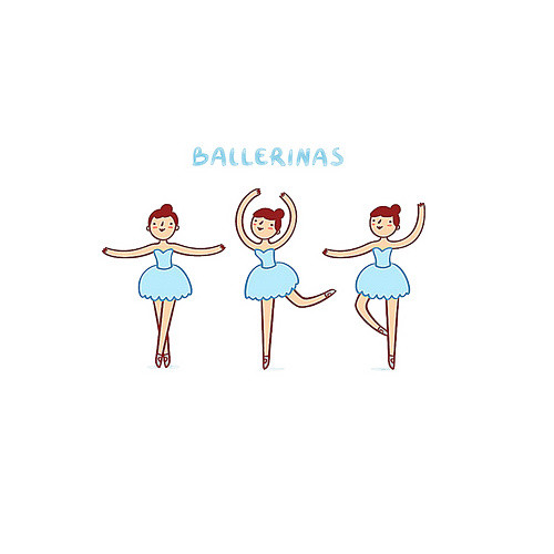 可爱的三个跳芭蕾舞的女孩教育免
