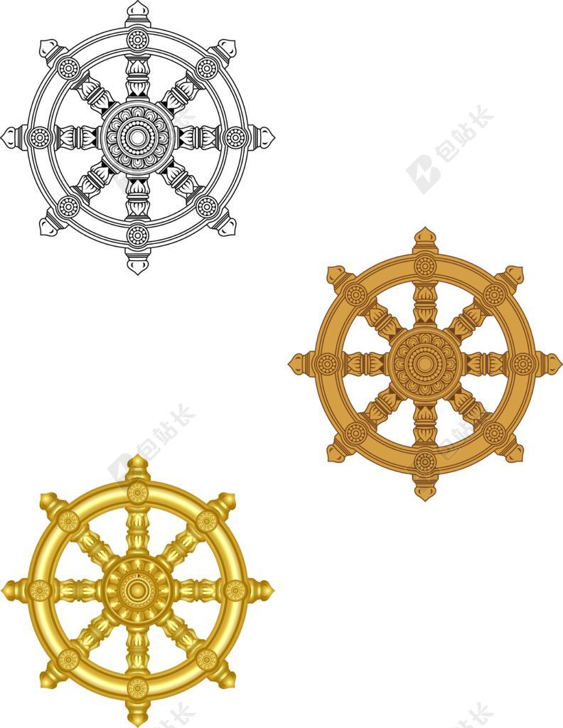 法轮 车轮 佛法 八正道 正确的道路 佛教 佛 宗教 东部