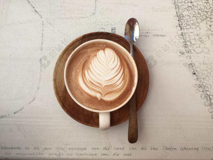 建筑 煮咖啡 卡布奇诺 咖啡 咖啡屋 杯 杯咖啡 茶匙 木材