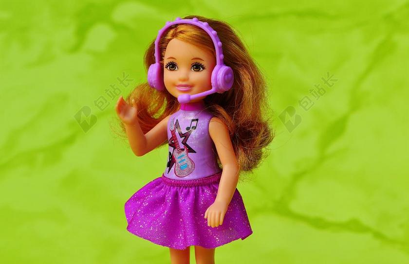 孩子 音乐 芭比娃娃 星 头戴式耳机 麦克风 女孩 玩具