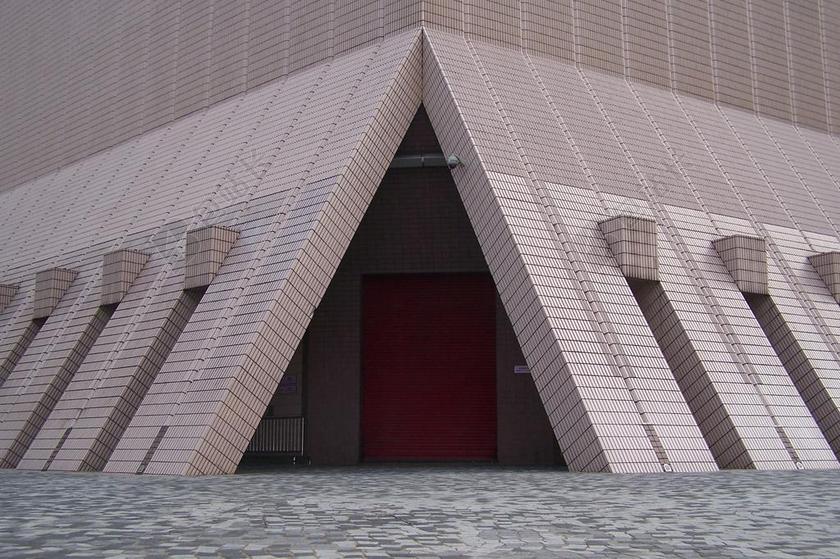 红色的大门背景图片