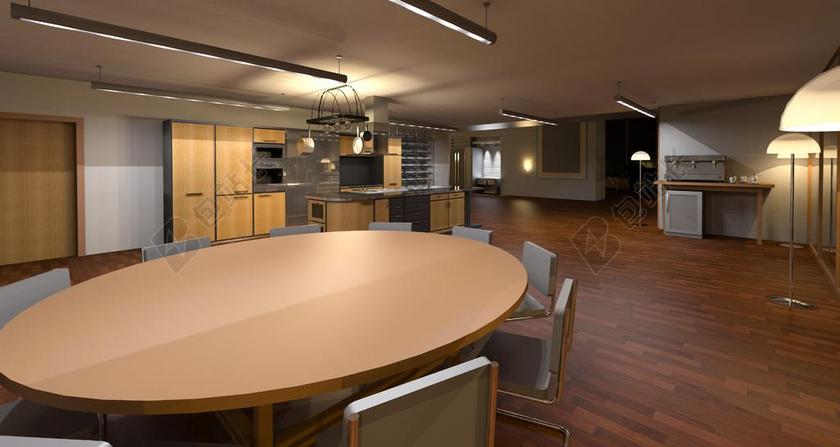 客厅 生活 生活方式 表 建筑可视化 餐桌 房间