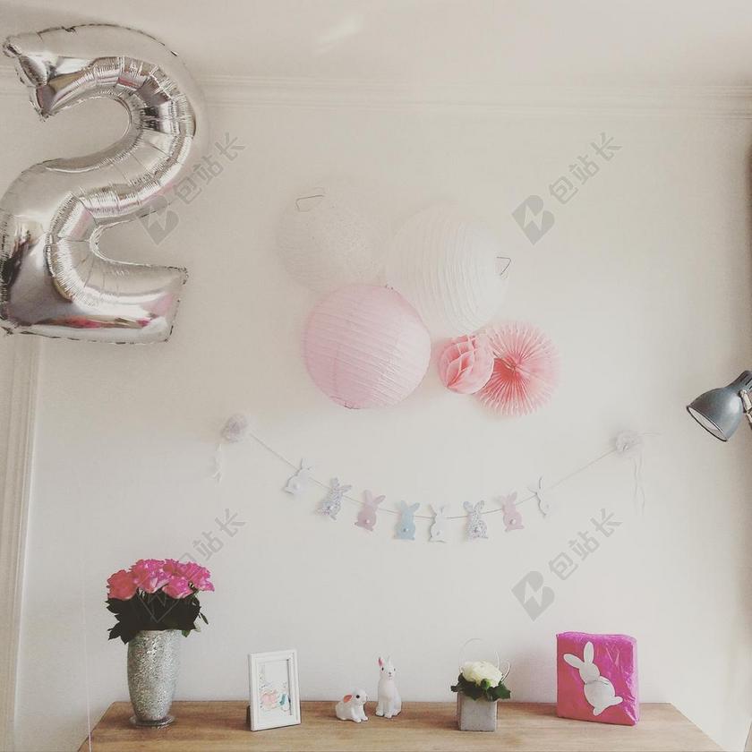 餐饮时尚生日派对室内装饰背景图片