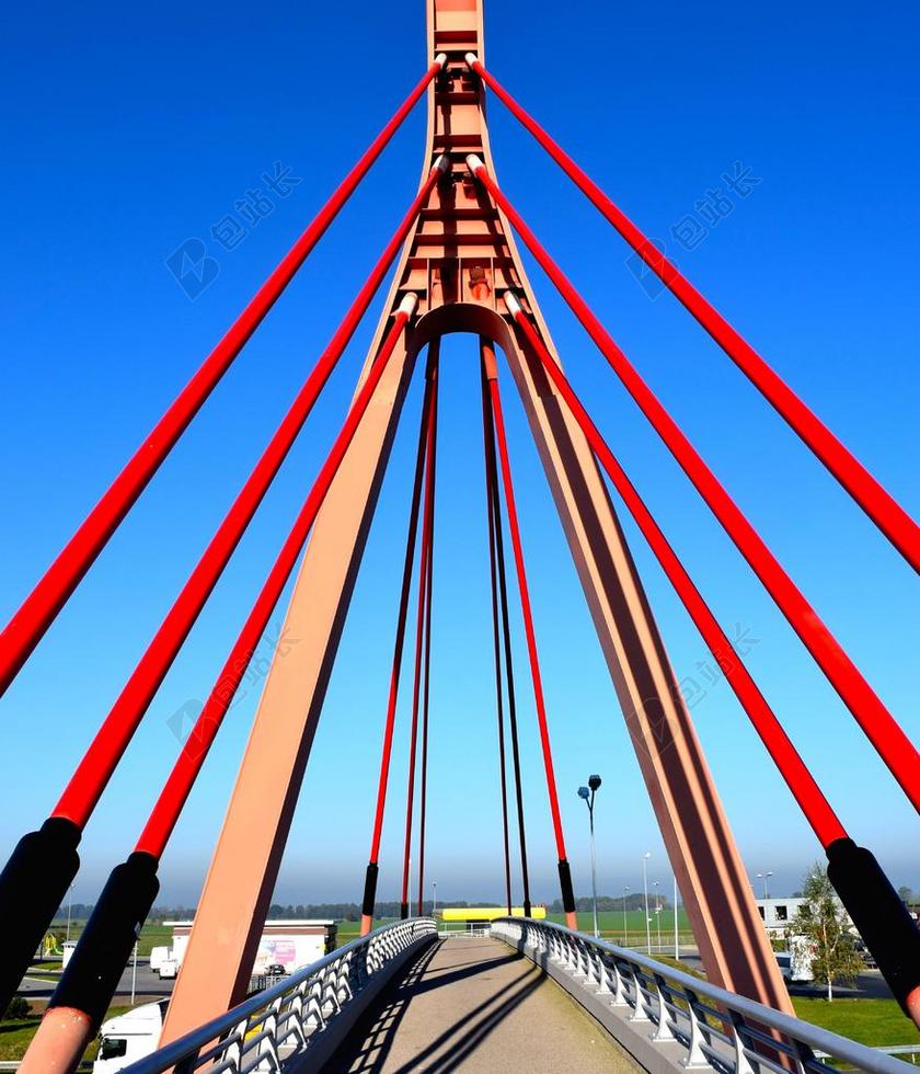 广告科技公园时尚吊桥背景图片