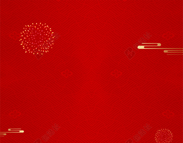 喜庆2019中国风猪年新年海报背景设计红色