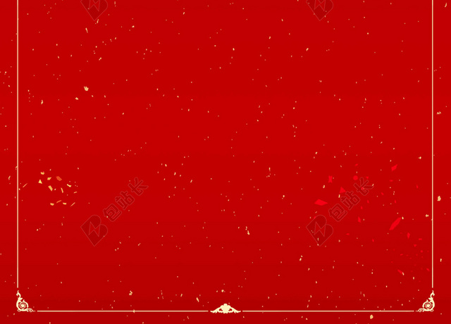 红色喜庆中国风2019猪年新年海报红色背景素材