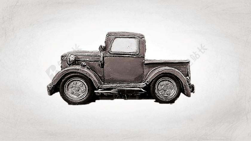 画家简约手绘汽车背景图片