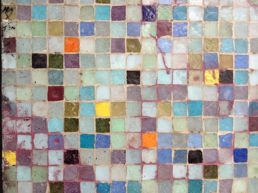 镶嵌 颜色 墙 几何图案