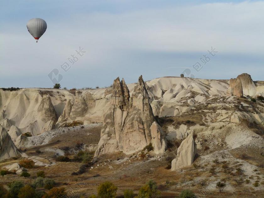 热气球 系留气球 热空气气球骑 空中运动 飞 卡巴 土耳其