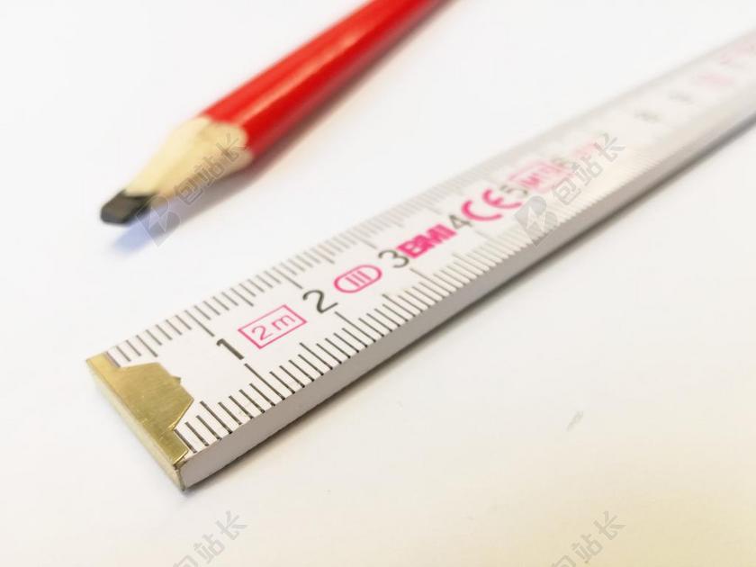 摄影唯美铅笔和卷尺背景图片