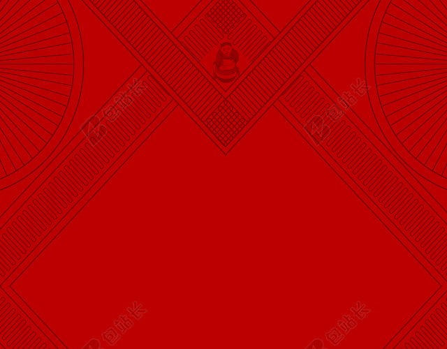 简约大气红色2019猪年新年新春春节除夕新春过年海报红色背景素材