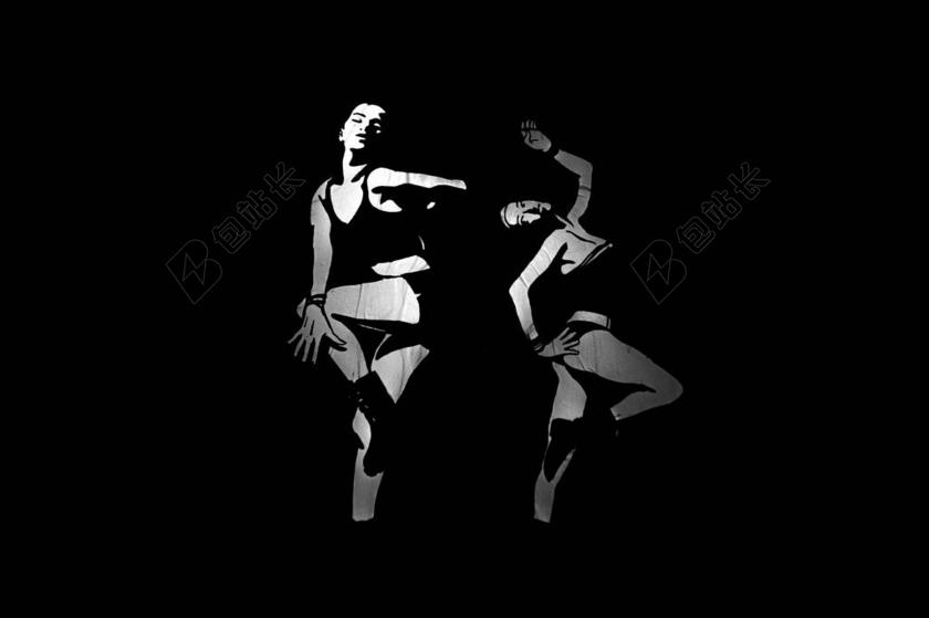 摄影时尚剪影舞者跳舞背景图片