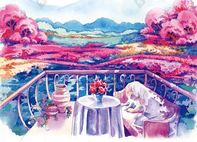 餐桌酒瓶沙发中国风粉色樱花节旅游宣传2019海报背景
