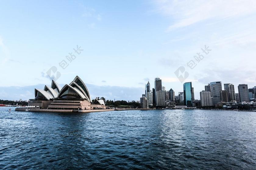 澳洲 雪梨 歌劇院 藍天 白雲 風景 天空 建築物 美景