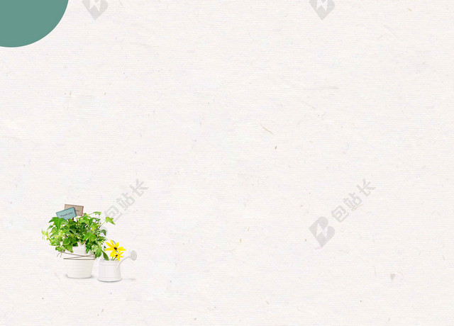 白色花瓶花朵物体卡通风景4月你好海报背景
