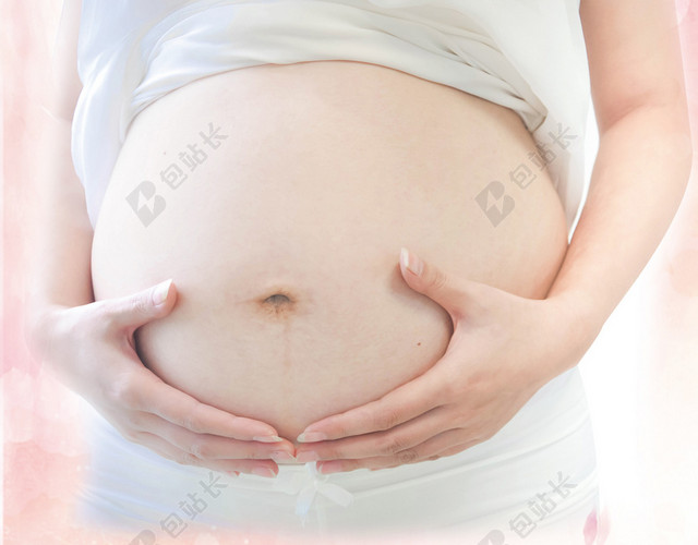 清新简约宣传孕妇胎教培训班展架易拉宝海报背景