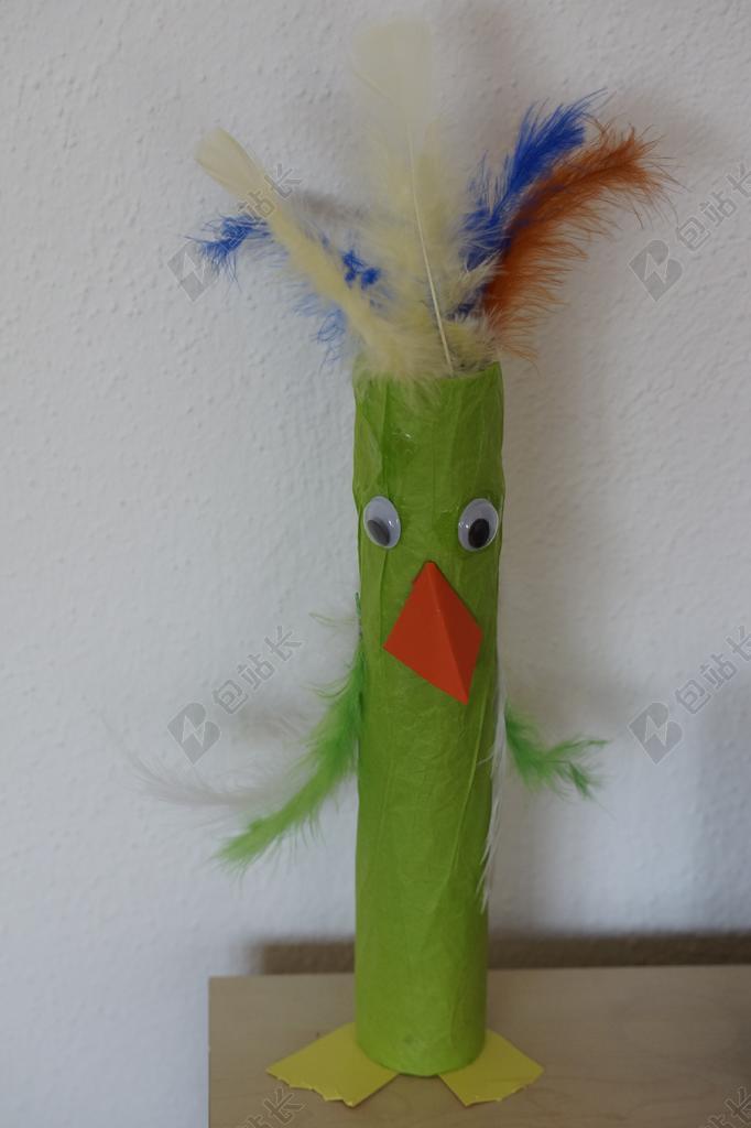 手工清新小鸟工艺品背景图片