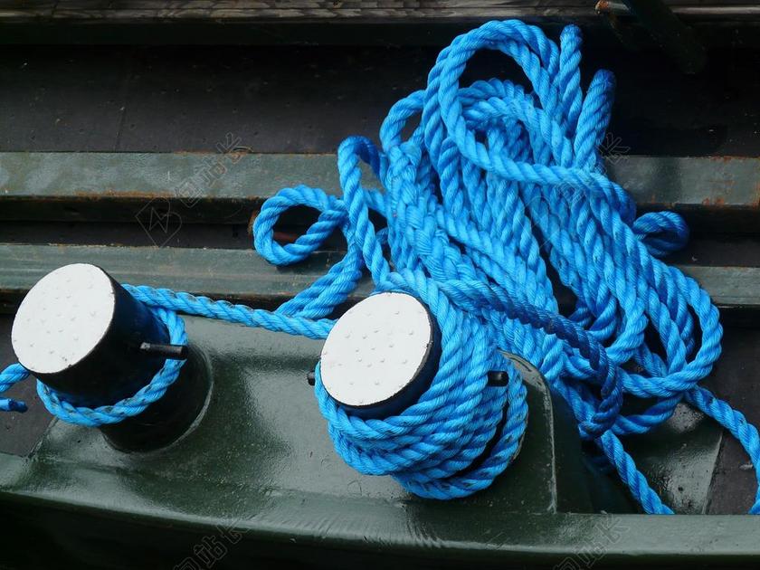 露水 船舶交通拥堵 绳索 船舶配件 TROSS 编织 绳 蓝色