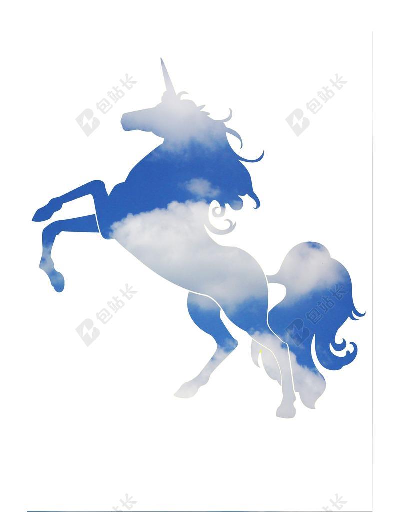 独角兽 梦 云 天空 魔术 幻想 童话 号角 神话 童年
