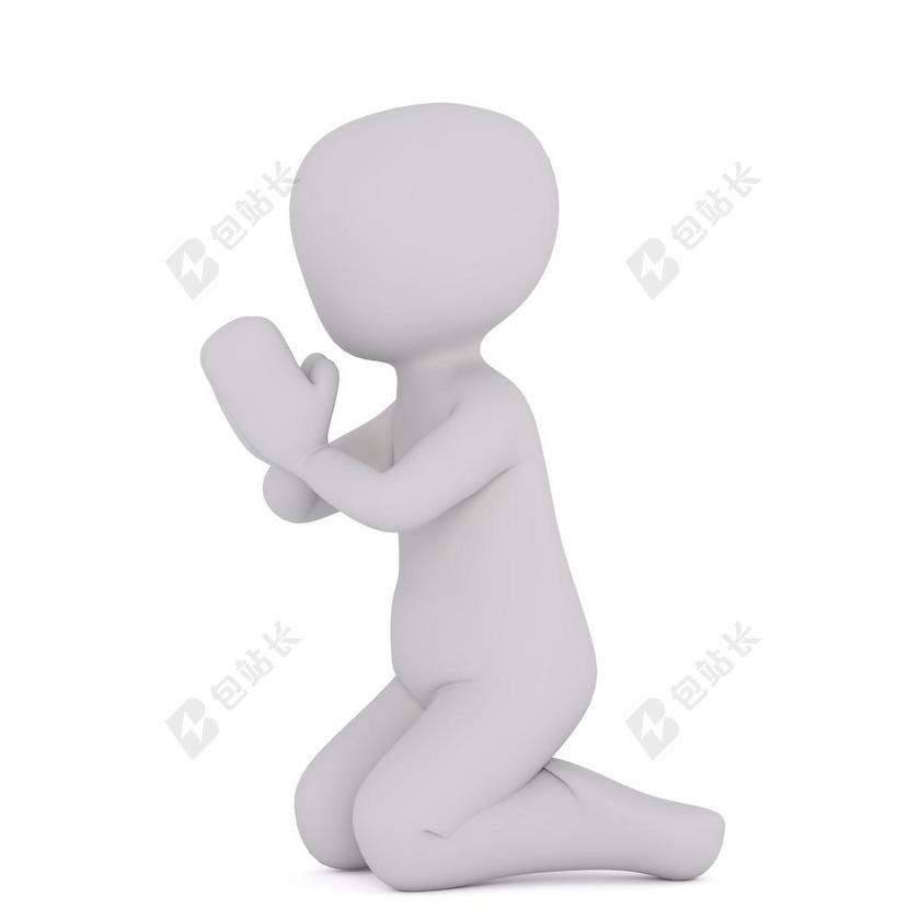 清新白人男子祈祷背景图片