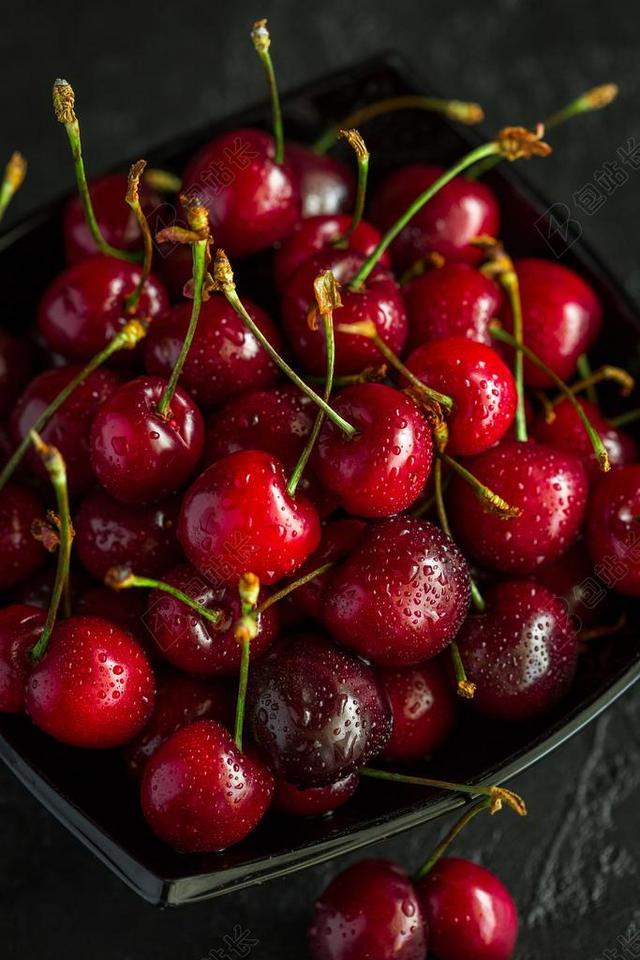 樱桃 莓果 特写 食品 新鲜 美味 成熟 红色 水果 甜